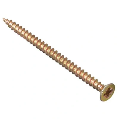 Image of ForgeFix Multi Purpose Single Thread Screws 6.0 x 70mm Zinc Yellow Passivated Box 100