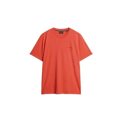 Image of Superdry Men&#039;s Overdyed Logo Loose Tee t9 Jersey top (m), Bright Coral Red, XXL