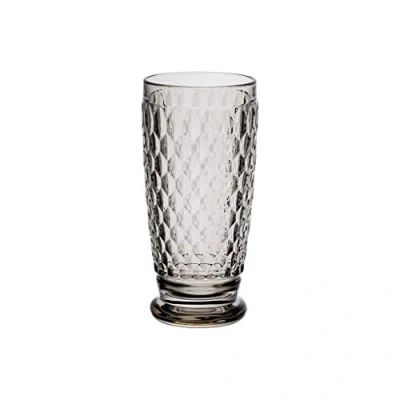 Image of Villeroy &amp; Boch Boston Coloured Long Drink Glass Smoke, 400 ml, Crystal Glass, Grey