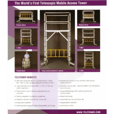 Image of Zarges Teletower Mobile Telescopic Scaffold Tower