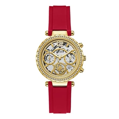 Image of GUESS Women Analog Digital Quartz Watch with Silicone Strap GW0484L1