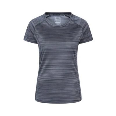 Image of Mountain Warehouse Endurance Womens T Shirt IsoCool Ladies Top, UV Protection UPF30+ Tee, Breathable &amp; High Wicking for Spring Summer, Running, Travelling Dark Grey Women&#039;s Size 18