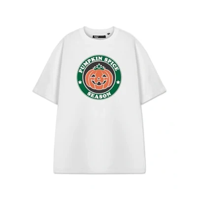 Image of Vanilla Underground Womens White Pumpkin Spice Season Graphic Tee for Ladies Retro Style Short Sleeved T Shirt Casual Wear Gift Idea Her