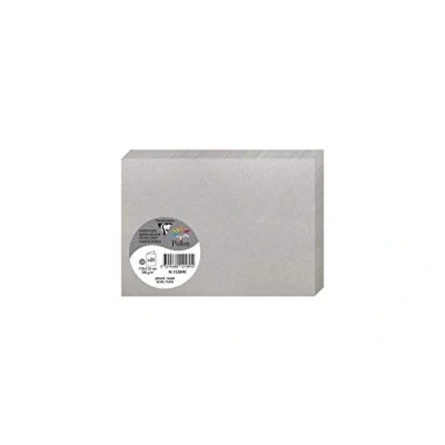 Image of Clairefontaine Ref 12589C Pollen Iridescent Folded Card (Pack of 25 Sheets) 110 x 155mm Sized, 210gsm Grained Card, Acid Free, Inkjet &amp; Laser Printer Compatible Silver