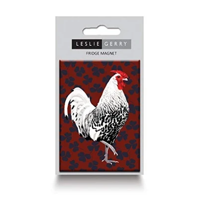 Image of Rooster Fridge Magnet by Leslie Gerry