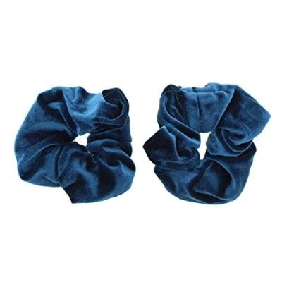 Image of Zac&#039;s Alter Ego Pair of Luxurious Velvet Hair Scrunchies Variety Colours