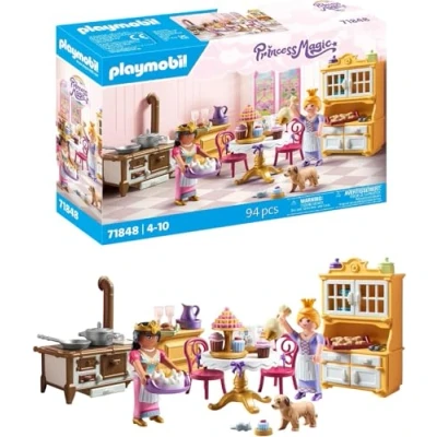 Image of Playmobil Princess Magic Royal Kitchen Toy Playset Fairy Tale for Children Aged 4+ 71848