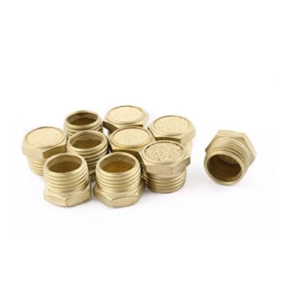 Image of sourcingmap 1/2BSP Male Thread Brass Air Pneumatic Noise Reduce Filter Exhaust Muffler 10Pcs