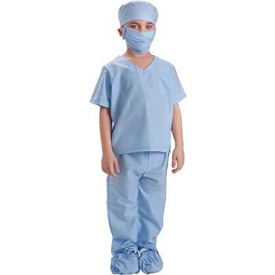 Image of Dress Up America Children Doctor Scrub&#039;s Costume Kids Doctors Outfit Beautiful Set for Role Play