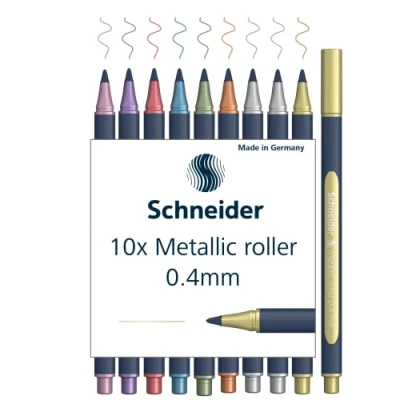 Image of Schneider Metallic rollerball Paint It 050 Pen Set 0.4mm assorted, Box 8 pieces