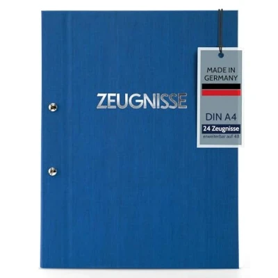 Image of Goldbuch Report Folder Lined Colours A4 31 x 24 cm 31x24 blue