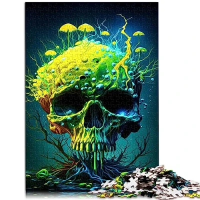 Image of Jigsaw Puzzle for Adults Skull 1000 Pieces Cardboard puzzles Kids 12+ Family Activity 10.27&quot; x 20.47&quot;/26 * 38cm.