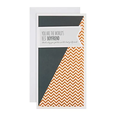Image of Hallmark Birthday Card for Boyfriend Geometric Embossed Design