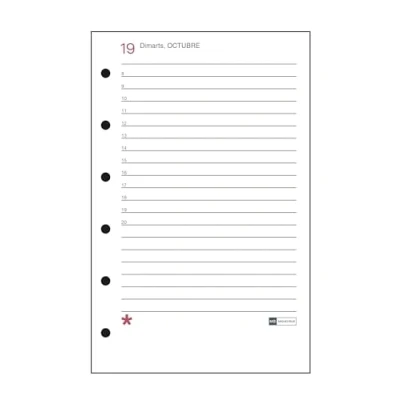 Image of Miquelrius 2024 Comprehensive Annual Agenda Refill, Day Page, Caddy Size 80 x 120 mm, Catalan, Portuguese and English
