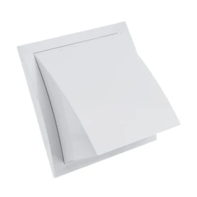 Image of Ø 125mm / 5&#039;&#039; Cowled Duct Cover with Gravity Flap Ventilation Grille Rain and Wind Protection External Air Vent Covers ABS Plastic White