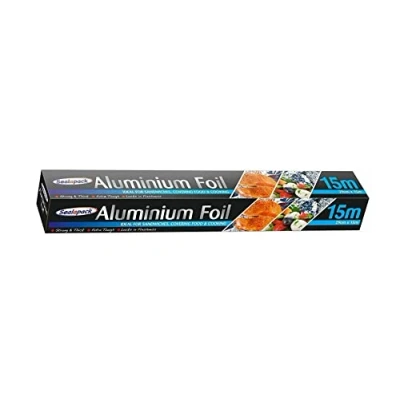 Image of Sealapack Ready to USE Aluminium FOIL, 29cm x 15 METRE ROLL,Silver,SAP006