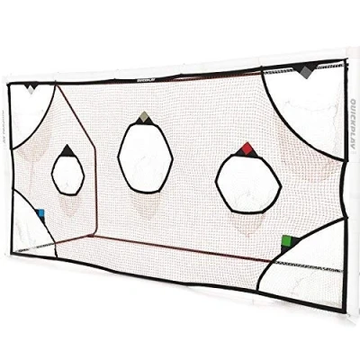 Image of QuickPlay Soccer Goal Target Nets with 7 Scoring Zones Practice Shooting &amp; Shots. Frame not Included. (i) 10 x 6.5&#039; / 3x2M Futsal Size