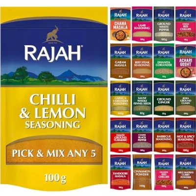 Image of Chilli Lemon Seasoning by Rajah Spices 5 x 100g or Pick Any