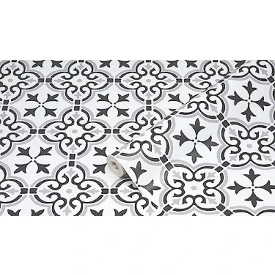Image of d c fix Ceramics Wall Covering Wallpaper Tile Mirror Design Renovation Upcycling Kitchen Bathroom Bedroom Living Room Laundry Floral Shapes 67.5 cm x 4 m