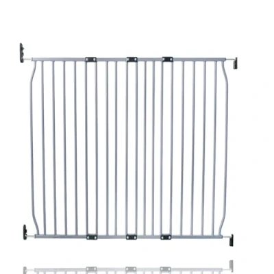 Image of Safetots Eco Screw Fit Baby Gate, Grey, 110cm 120cm, Stair Gate for Toddler and Baby, Safety Barrier, Easy Installation