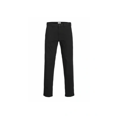 Image of JACK &amp; JONES Men&#039;s Male Relaxed Fit Hose Chino Trousers, Black, 33 W/32 L