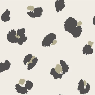 Image of Large Leopard Spot Wallpaper Cream Holden 13032 Cream/Black/Gold