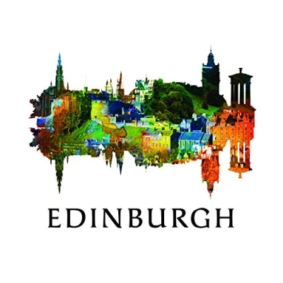 Image of Wee Blue Coo Edinburgh Symmetry Picture Art Canvas Print
