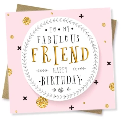 Image of Punkcards Friend Birthday Card Female, Card, Special Made in UK
