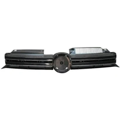 Image of 5K0853651AGZLL, 5K0853651AJZLL, 5K0853651AMZLL, 5K0853651APZLL Radiator Grill VAN WEZEL 5863514 chrome/black VOLKSWAGEN: GOLF 6