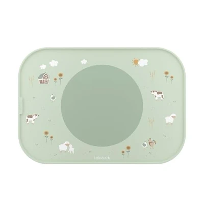 Image of Mepal Placemat Mio Little Dutch, Non slip Circle keeps Items in place, Easy to clean, can be removed, Sturdy, also used as a Tray, Dishwasher Safe, Farm