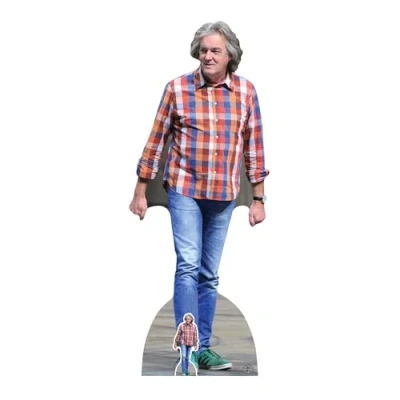 Image of STAR CUTOUTS CS713 James May Cardboard Cutout Perfect for Birthdays, Gifts, Parties &amp; Fans Height 182cm, Multi Colour, Regular