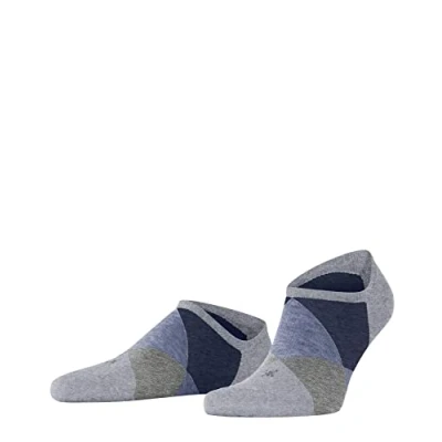 Image of Burlington Men&#039;s Clyde M SN Cotton Low Cut Patterned 1 Pair Trainer Socks, Grey (Arctic Melange 3221), 6.5 11
