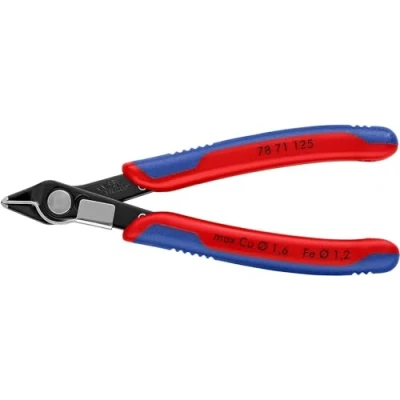 Image of Knipex Electronic Super Knips® burnished, with multi component grips 125 mm (self service card/blister) 78 71 SB