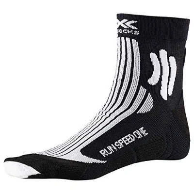 Image of X Socks Men Run Speed One Opal Black/Arctic White, Size: 39 41