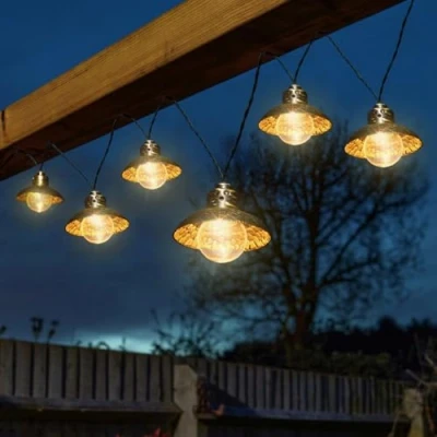 Image of Garden Mile Solar String Lights Outdoor LED 3.8m Waterproof Decorations for Indoor Balcony Patio, Gazebo and Wedding Décor (EvoLight)
