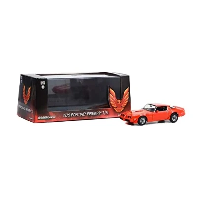 Image of Greenlight 86349 1979 Pontiac Firebird Trans Am Hardtop Mayan Red with Hood Phoenix 1/43 Scale Diecast
