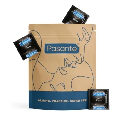 Image of Pasante Extra Condoms Pack of 36 in Kraft Bag Male Condom Thick with Lubricant