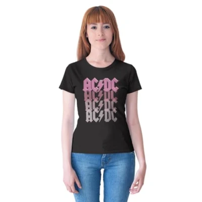 Image of AC/DC Women&#039;s WOACDCRTS032 t Shirt, Black, XXL
