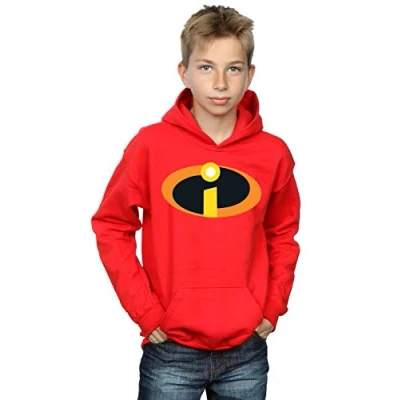 Image of Disney Boys The Incredibles Costume Logo Hoodie Red 12 13 Years