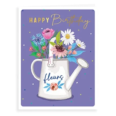 Image of Avant Garde Studios Birthday Card Watering Can 8 x 6 inches