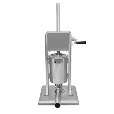 Image of Sausage Stuffer Vertical Kitchen Machine Meat Stuffing Maker Kit with 5 Size Professional Filling Nozzles Attachment 3L, Commercial and Household Use