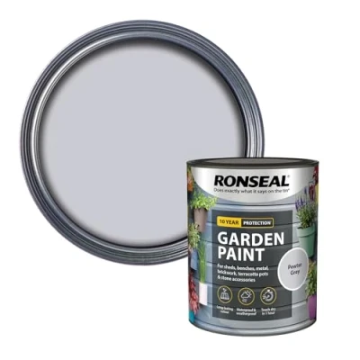 Image of Ronseal Garden Paint Pewter Grey 750ml