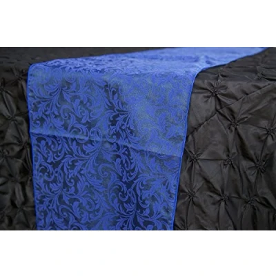 Image of Flock Organza Sashes Bows and Table Runners 9 Colours Wedding Chairs Venue Decor (Royal Blue Runner)