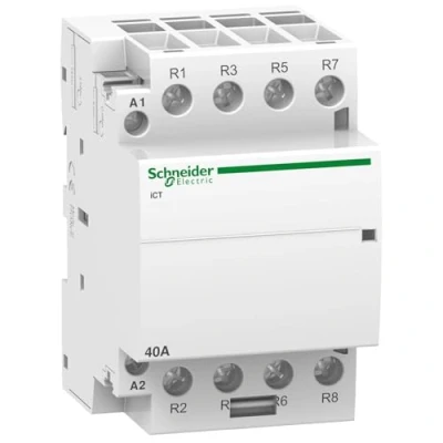 Image of Schneider A9C20847 Contactor Ict 40A 4Nc 220 240 Vac, White, Set Of 4 Piece