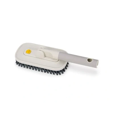 Image of Joseph CleanTech 2 in 1 Tile Scrubber and Grout Brush with V Shaped Bristles, Soft Grip Handle
