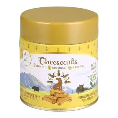 Image of Pawfect Cheesecuits Pineapple &amp; Coconut All Natural Dog Treat with Cheese (80%) and Pineapple, Coconut, Egg (20%) Healthy training treats for dogs Grain gluten free (100g/3.53oz)