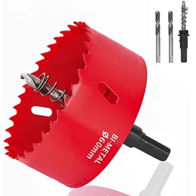 Image of Bi Metal Hole Saw 60mm, JatilEr M42 Cutter Holesaw Opener Tool Drill Holes Cutters Kit Circular Bits for Wood Aluminum Iron Sheet Pipe Plastic