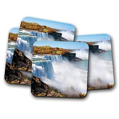 Image of 4 Set Niagara Falls Coaster America USA Waterfall Fun Travel #8888