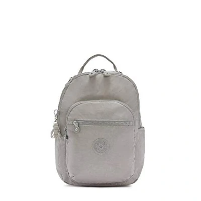 Image of Kipling Women&#039;s Seoul Small Backpack, Durable, Padded Shoulder Straps with Tablet Sleeve, School Bag, Grey Gris, 10&quot; L x 13.75&quot; H 4.5&quot; D,