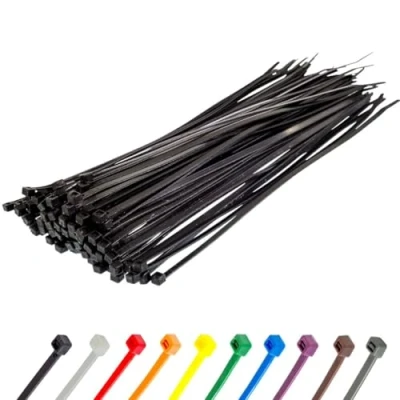Image of Gocableties Black Cable Ties, 300mm x 4.8mm, Pack of 100, 12&quot; Premium Nylon Zip Multi Purpose Plastic Tie Wraps, Secure Self Locking Mechanism, for Home, Garden, Office and DIY